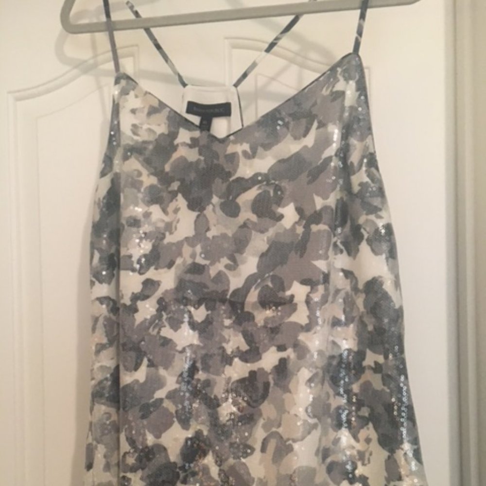 Banana Republic Sequinned Camo Tank XL NWT